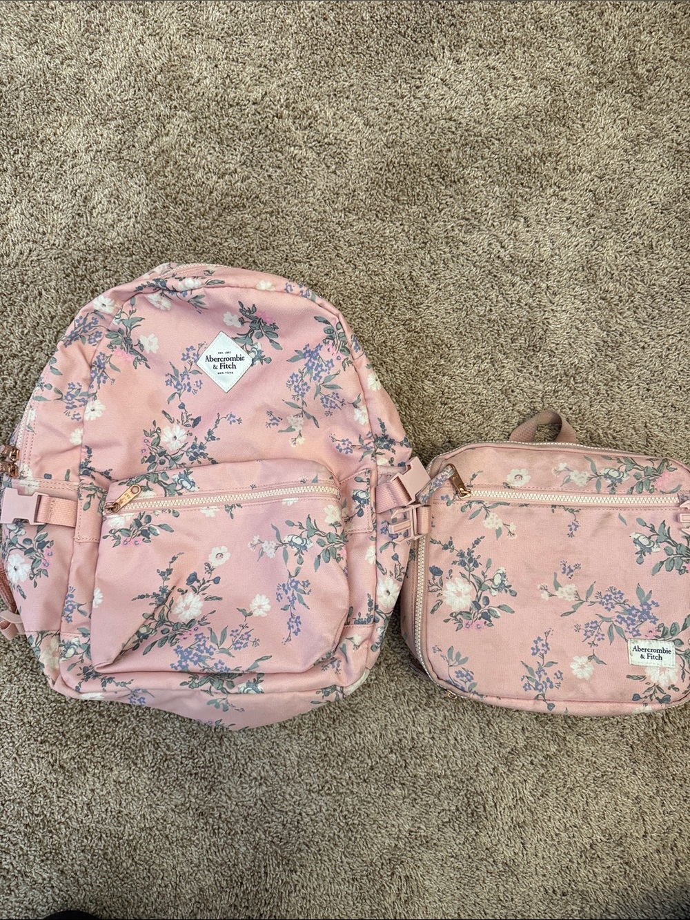 Girls Abercrombie & Fitch Backpack and Lunchbag Set